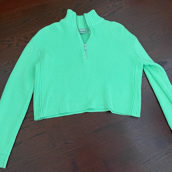 Urban Outfitters XS Cotton Blend Ribbed Crop Sweater - Picture 1 of 6